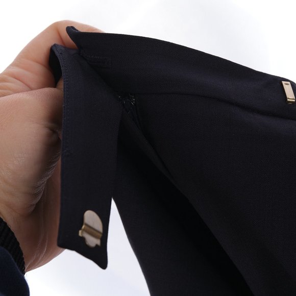 Nordstrom Signature and Caroline Issa Navy Wool Trousers Size 6 - Picture 5 of 7